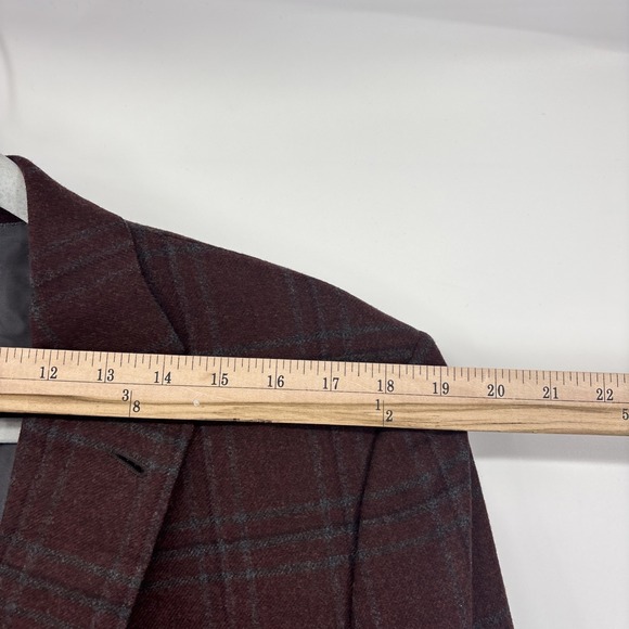 Ermenegildo Zegna Mila Blazer Mens EUR 54L US 44 L Red Plaid Wool Cashmere - Picture 12 of 14